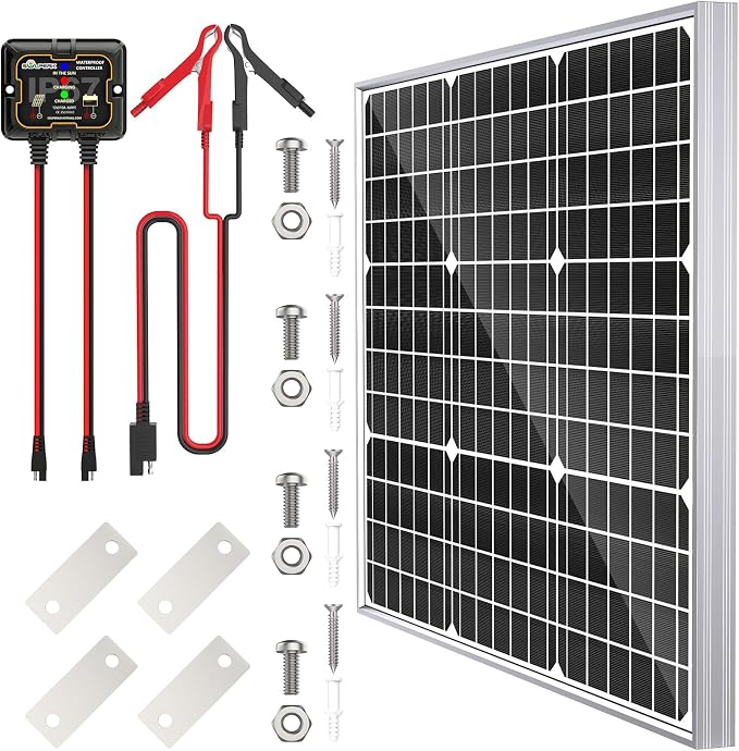 SOLPERK Solar Panel Kit 50W 12V, Waterproof Solar Battery Trickle Charger by SOLPERK-WeNeverStop