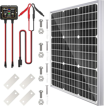 SOLPERK Solar Panel Kit 50W 12V, Waterproof Solar Battery Trickle Charger by SOLPERK-WeNeverStop