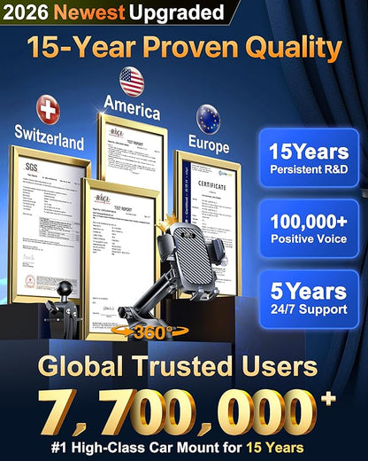 2026 Ultimate Best【True Military-Grade & Safety Cert】Car Phone Holder - Image 2