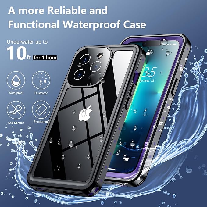 SPIDERCASE for iPhone 13 Pro Case Waterproof, Built-in Lens & Screen Protector - Image 2