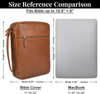 LEATHER VILLAGE Genuine Leather Bible Cover - Image 3