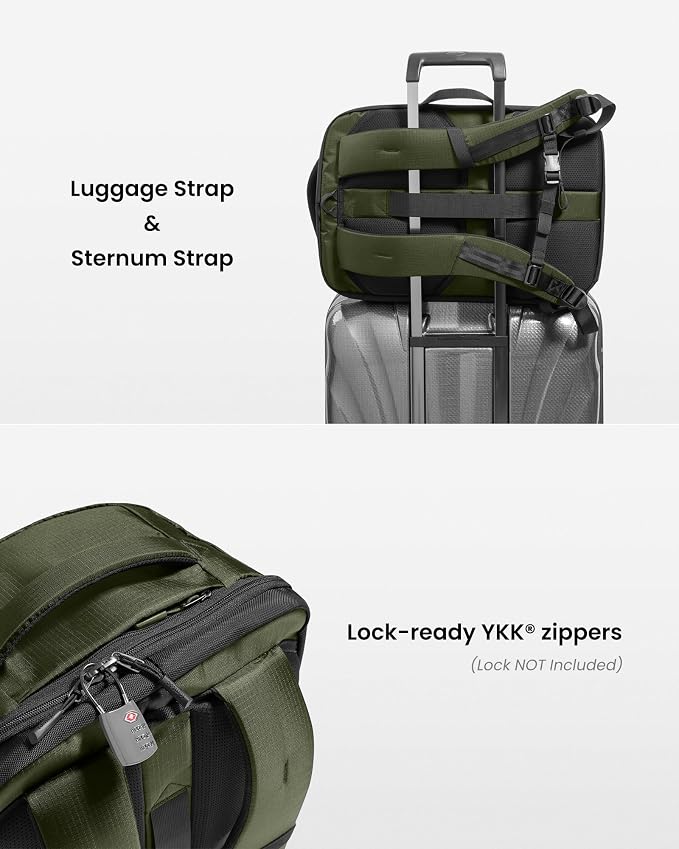 tomtoc Travel Backpack 40L, TSA Friendly Flight Approved Carry-on Luggage Hand - Image 9