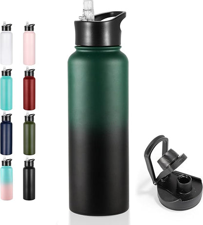 VEGOND 40 oz Insulated Water Bottle Stainless Steel Metal Water Bottles by VEGOND