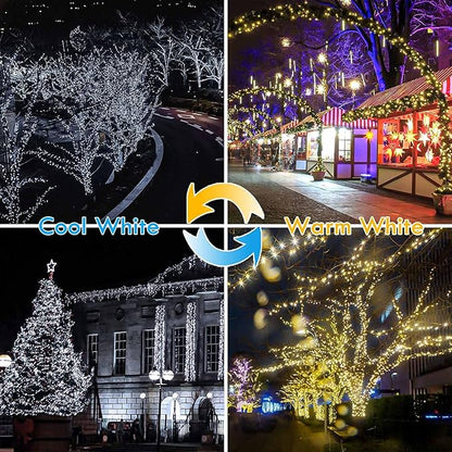 Warm White ⇋ Cool White 66Ft 200LED Christmas Fairy Lights Plug in - Image 2