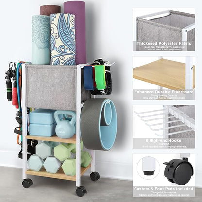 Weight Rack Dumbbell Rack Garage Storage Organization Garage Shelving Yoga Mat - Image 2