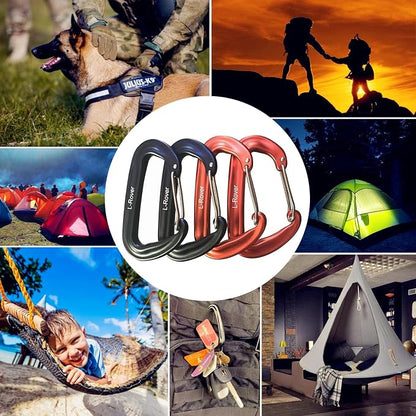 L-Rover Carabiner, 12KN Lightweight Heavy Duty Carabiner Clips, Aluminium - Image 7