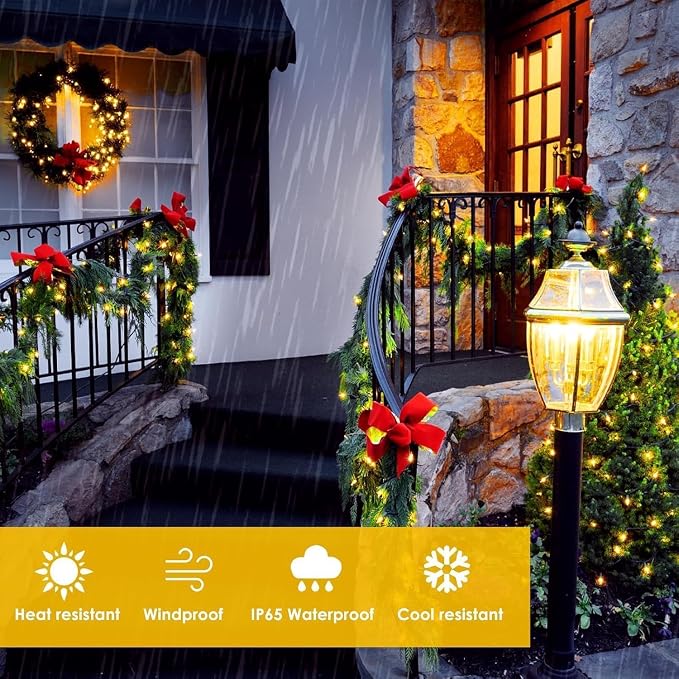 Extra-Long Solar String Lights for Outside, 4 Pack 400LED Solar Fairy Lights - Image 5
