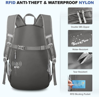 Seektop Lightweight Packable Hiking Backpack Waterproof Expandable 20L-28L - Image 6