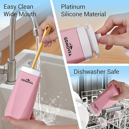 Collapsible Water Bottles, 20oz Reusable Silicone Foldable Water Bottle - Image 4