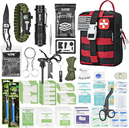 242Pcs Survival First Aid Kit Molle System IFAK Medical Kit by VLITEPRO