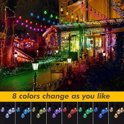 144FT Solar Outdoor String Lights, 45 Shatterproof E26 Edison LED Bulbs - Image 4