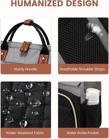 LOVEVOOK Laptop Backpack for Women, 15.6'' Waterproof Nurse Bag Teacher Work - Image 6