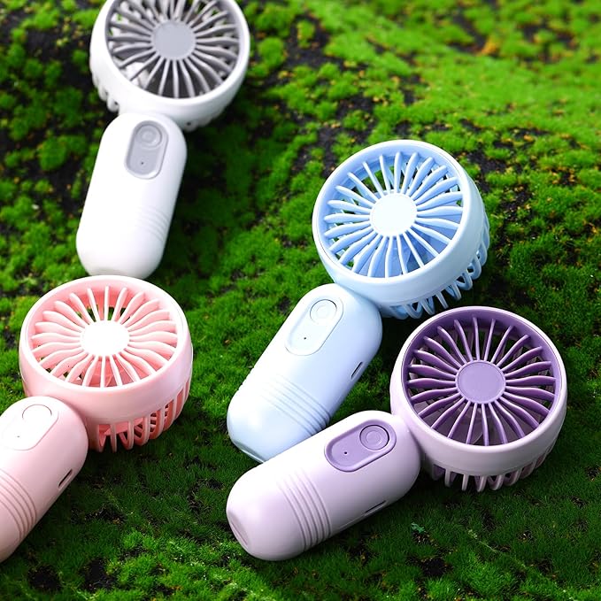 Rossesay 6 Pcs Mini Portable Fan Bulk Cute Handheld Lightweight Small Little - Image 6