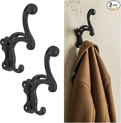 Mystic Colonial Rustic Cast Iron Wall Hooks Heavy Duty Vintage Utility Hooks by SaKeGa