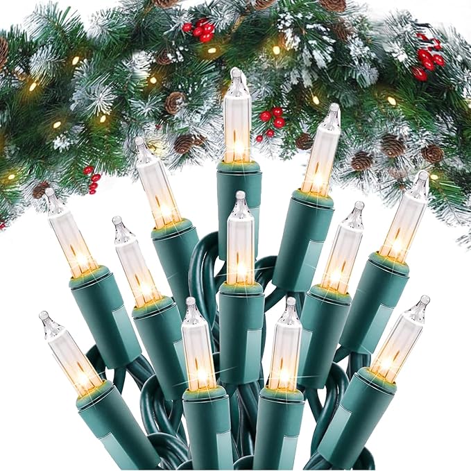 Minetom 100 Count 20 Feet Christmas String Lights, Incandescent Bulb Mini Lights by Minetom