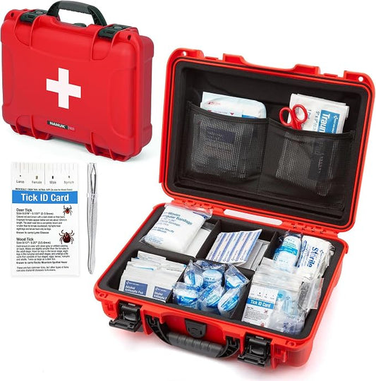 NANUK 910 Waterproof First Aid Kit 146pcs – Durable, Pre-Stocked First Aid by NANUK
