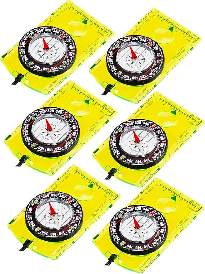 Gejoy 6 Pieces Orienteering Compass Bulk Scout Compass by Unknown
