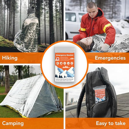 50 Pack Emergency Thermal Blanket Survival, Mylar Blankets - Image 7