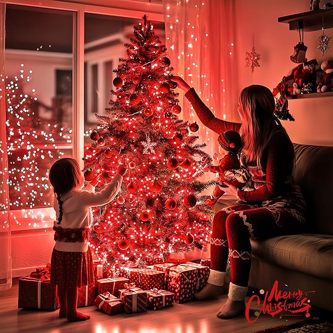 JMEXSUSS 150 LED Red Christmas Lights Indoor Outdoor Waterproof, Connectable 59 - Image 3
