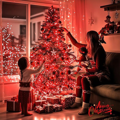 JMEXSUSS 150 LED Red Christmas Lights Indoor Outdoor Waterproof, Connectable 59 - Image 3