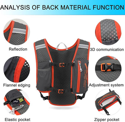INOXTO Running Hydration Vest Backpack, Lightweight Insulated Pack - Image 3
