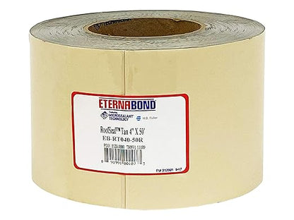 EternaBond RoofSeal Tan 4" x50' MicroSealant UV Stable RV Roof Seal Repair Tape by ETERNABOND
