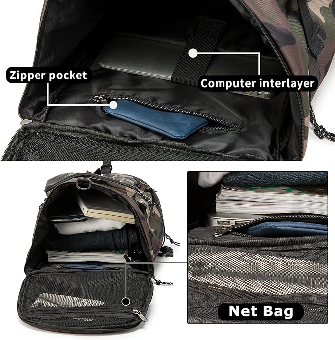 Outdoor Waterproof Backpack Hiking, Camping Large Capacity Multifunctional - Image 4