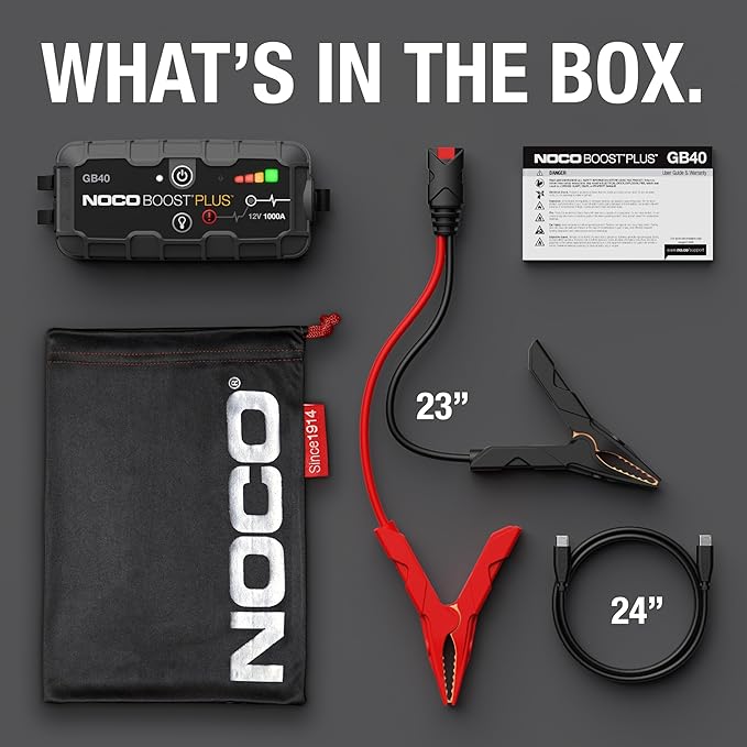 NOCO Boost GB40: 1000A UltraSafe Jump Starter – 12V Lithium Battery Booster Pack - Image 6