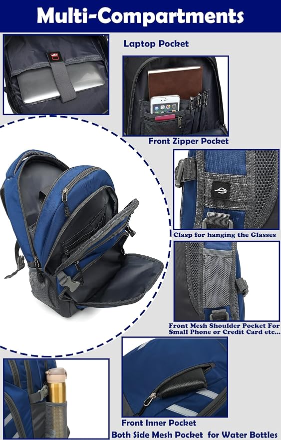 ProEtrade Backpack Bookbag for College Laptop Travel, Fit Laptop Up to 15.6 inch - Image 2