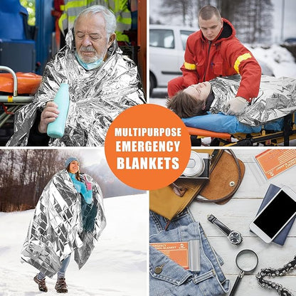 QIO CHUANG Emergency Mylar Thermal Blankets -Space Blanket Survival kit Camping - Image 6