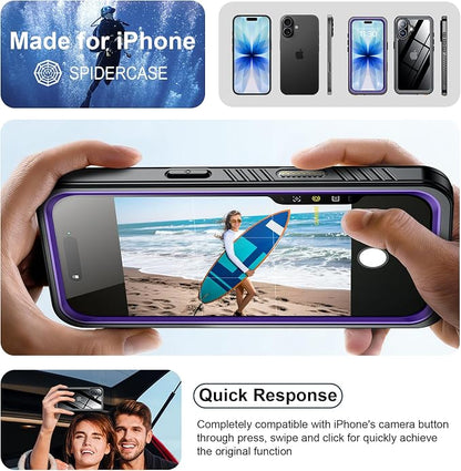 SPIDERCASE for iPhone 17 Case Waterproof, Built-in Lens & Screen Protector - Image 7