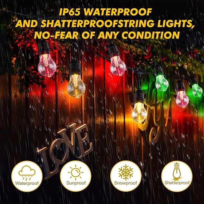 96FT Solar Outdoor String Lights - Image 4