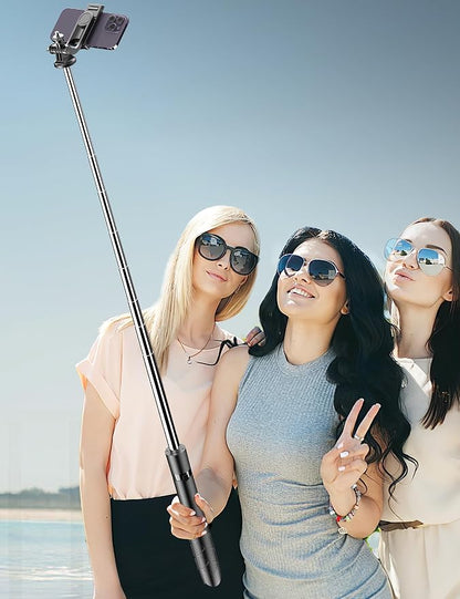 71" Phone Tripod & Selfie Stick, All in One Extendable Cell Phone Tripod - Image 8