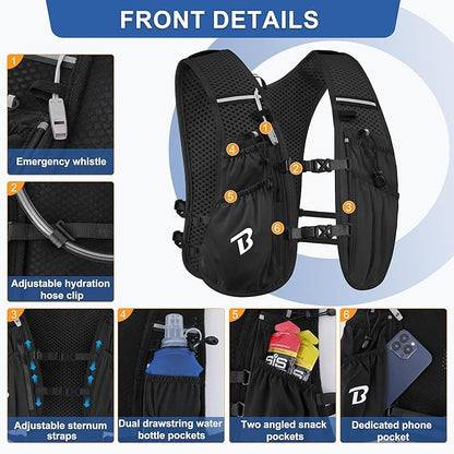 BECOJADDE Running Vest Hydration Backpack - Image 2