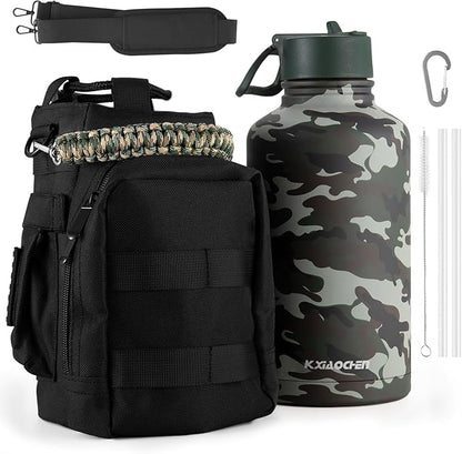 KXIAOCHEN Insulated Water Bottle, Stainless Steel Water Bottle, 2 Lids by KXIAOCHEN