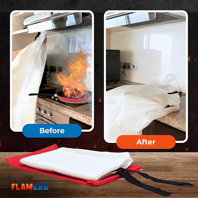 Emergency Fire Blanket for Home and Kitchen Fireproof and Fire Suppression - Image 5
