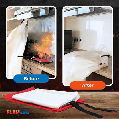 Emergency Fire Blanket for Home and Kitchen Fireproof and Fire Suppression - Image 5