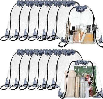 Shappy 30 Pcs Clear Drawstring Backpack, Plastic Waterproof Transparent Stadium by Shappy