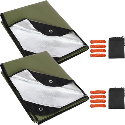 RedSwing 2 Pack Heavy Duty Waterproof Emergency Thermal Tarp, Insulated by RedSwing