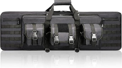 DULCE DOM 36 42 48 Inch Double Rifle Case, Tactical Soft Padded Backpack by DULCEDOM