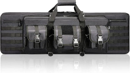 DULCE DOM 36 42 48 Inch Double Rifle Case, Tactical Soft Padded Backpack by DULCEDOM