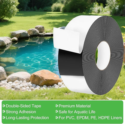 ToLanbbt Pond Liner Seam Tape, 3.15" x 32.8' Double Sided Peel and Stick Seam - Image 3