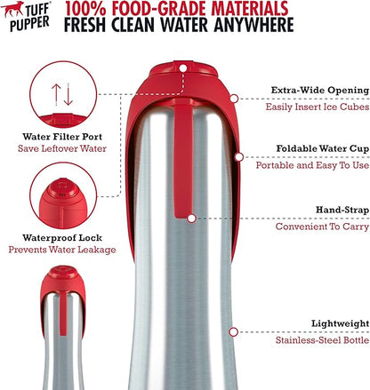 PupFlask Large Dog Water Bottle | 27 or 40 OZ Stainless Steel | Convenient Dog - Image 5