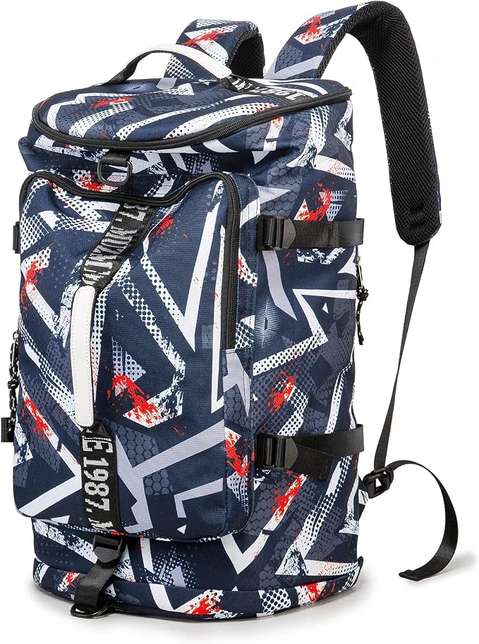 Gym Duffle Bag Waterproof black Laptop Backpack Suitable by FUNYAGO