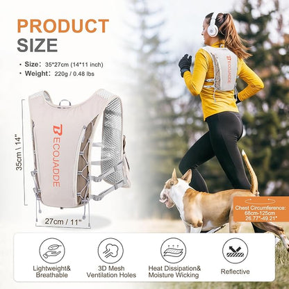 BECOJADDE Running Vest Hydration Backpack - Image 4