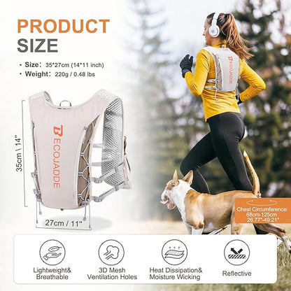 BECOJADDE Running Vest Hydration Backpack - Image 4