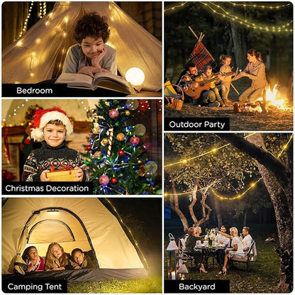 OGERY 2-Pack Camping String Lights, 32.8FT Rechargeable Christmas String Lights - Image 7