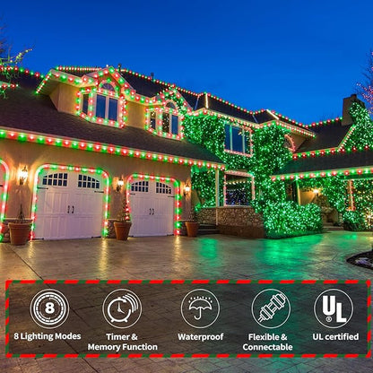 50ft LED Rope Lights Outdoor, 360 LED Connectable and Flexible Tube Lights - Image 2