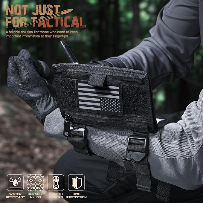 LIVANS Map Case Tactical Arm Sleeve QB Wristband Map Pouch Tactical Armband - Image 6