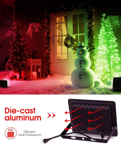 L LOHAS LED Red and Green Christmas Flood Light Outdoor,    - Image 4